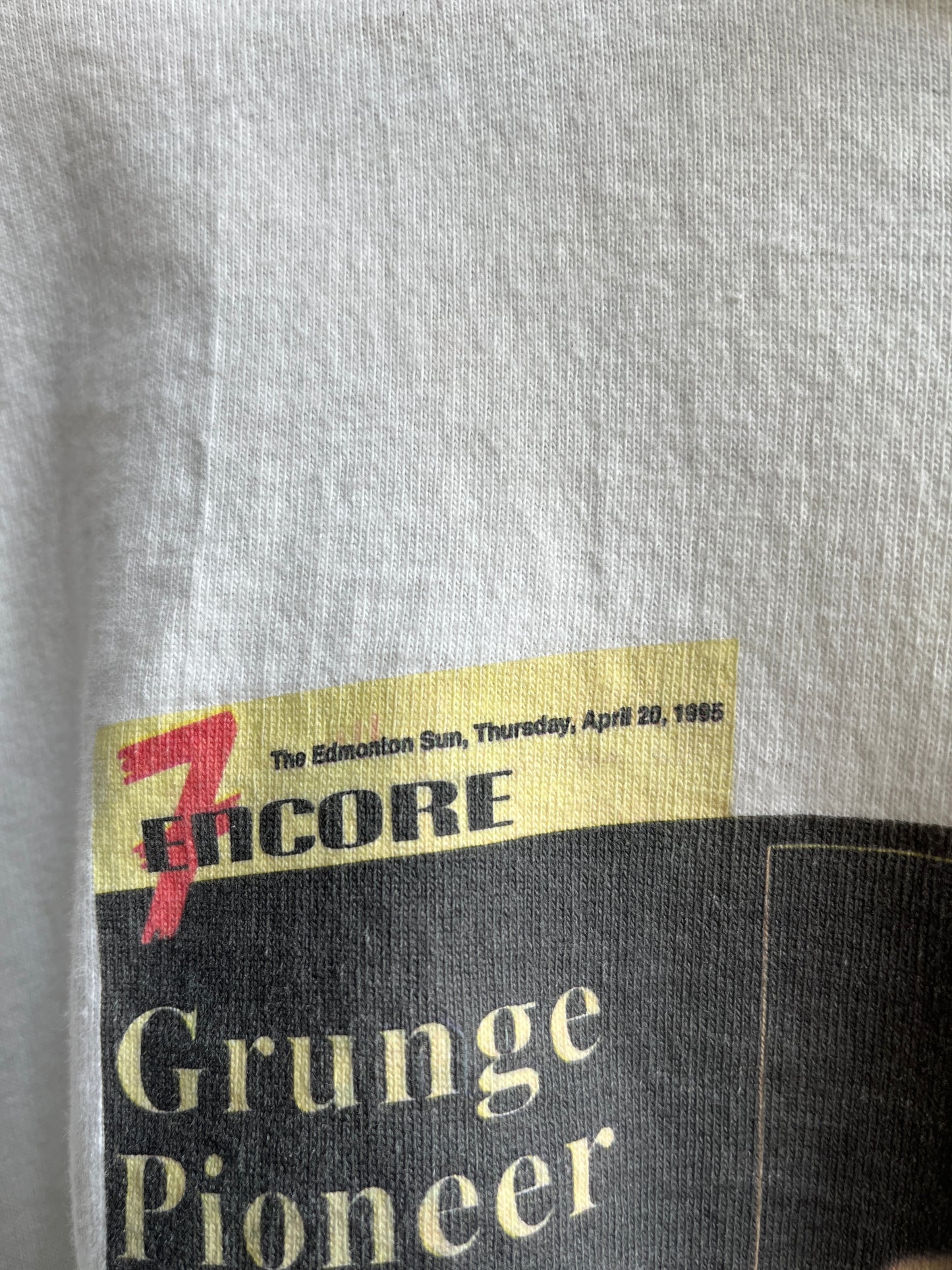 Super Rare Vintage 90's Newspaper Kurt Cobain Tee