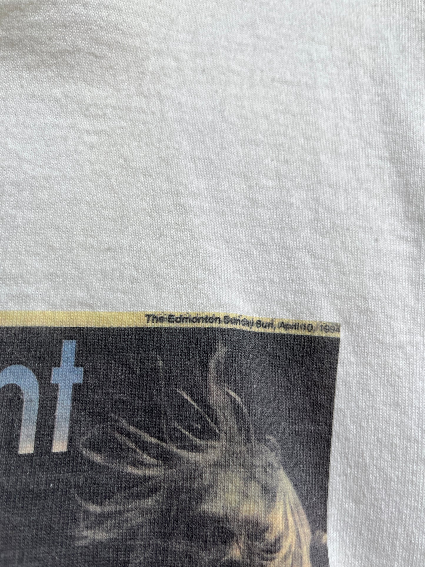 Super Rare Vintage 90's Newspaper Kurt Cobain Tee