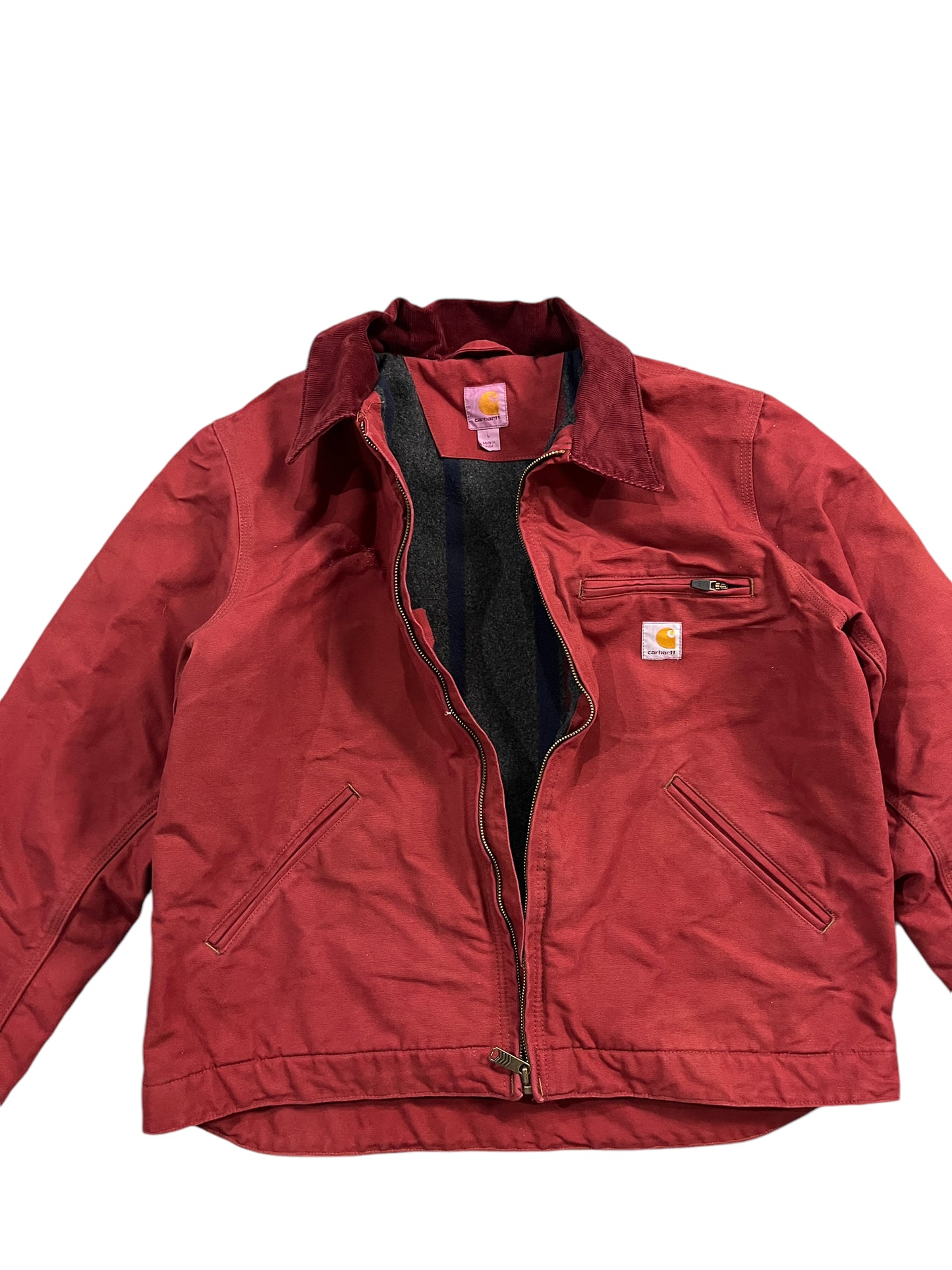 Vintage 1 of 1 Rework Carhartt Jacket Dark Red