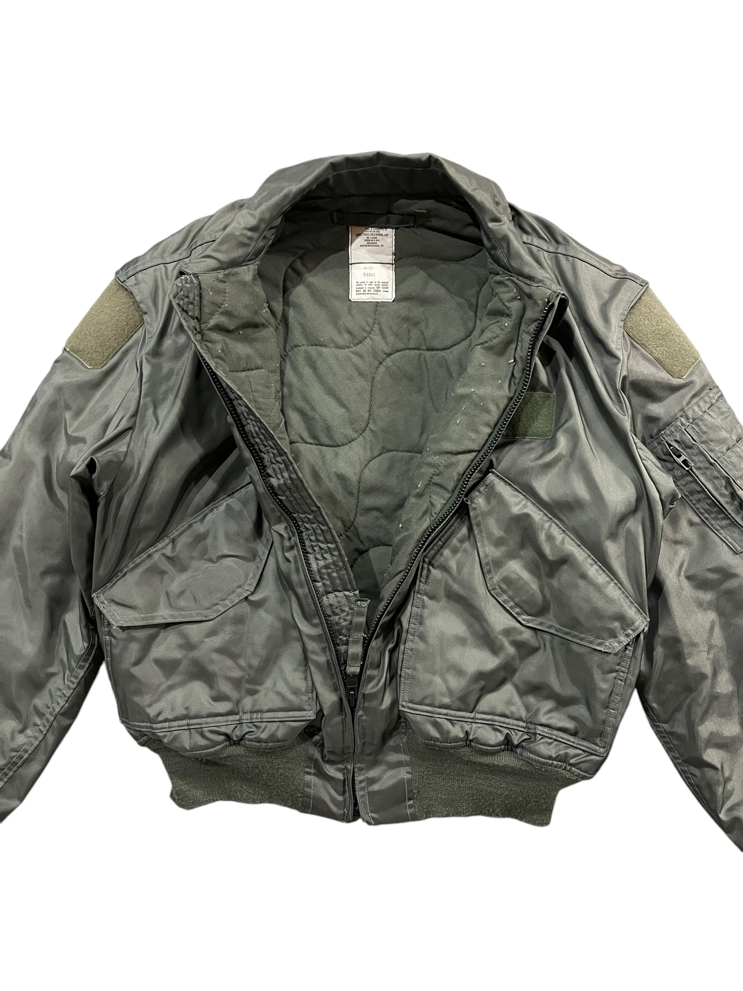 Vintage Cropped Military Jacket Green