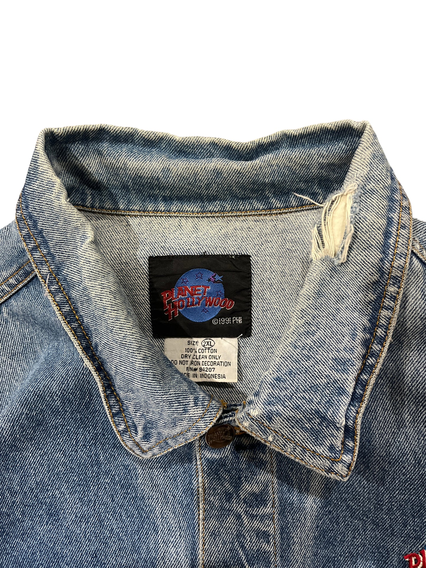 Vintage Planet Hollywood Denim Jacket