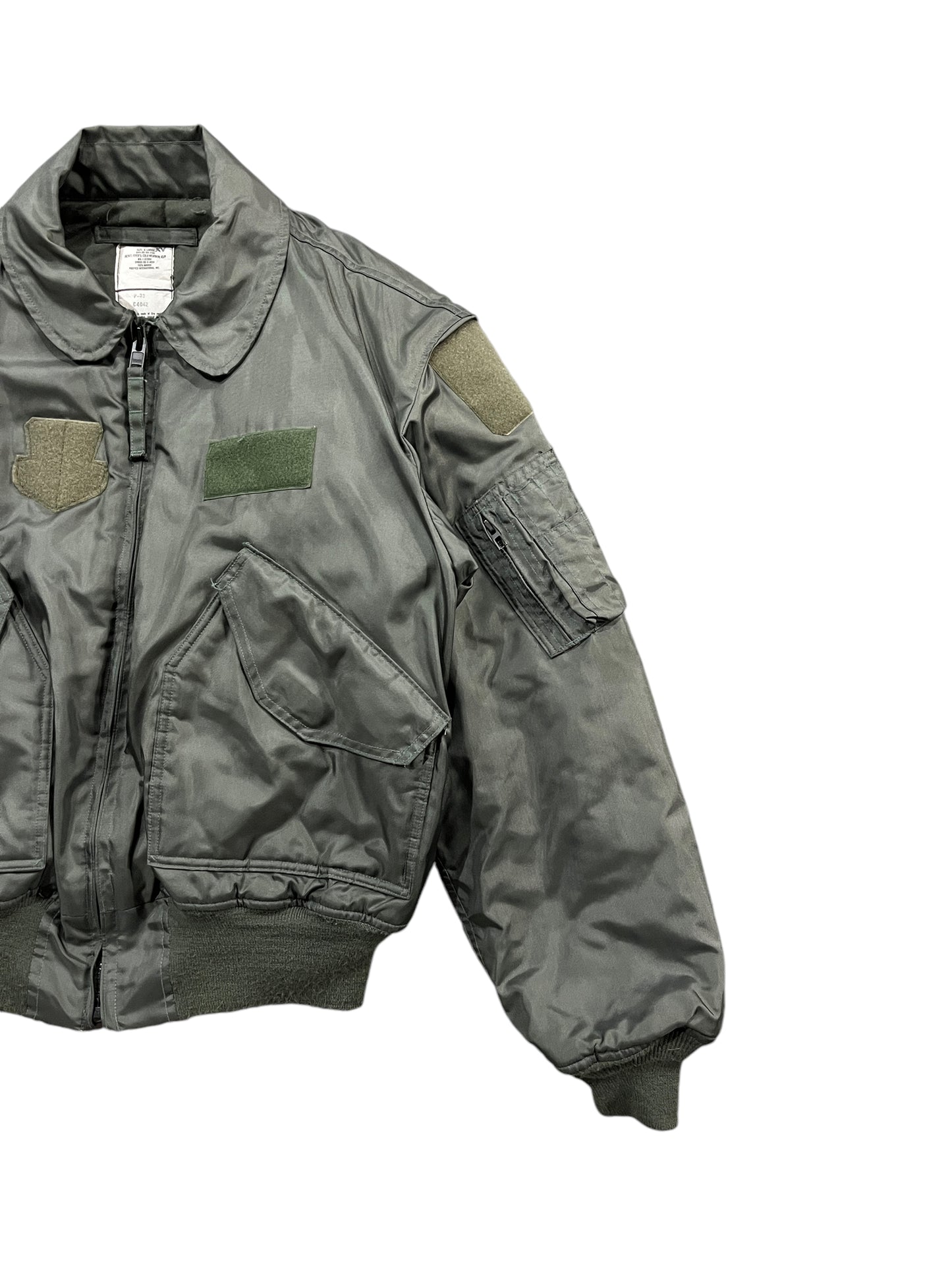 Vintage Cropped Military Jacket Green