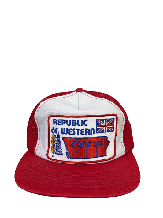 Vintage Republic Of Western Canada Trucker Hat