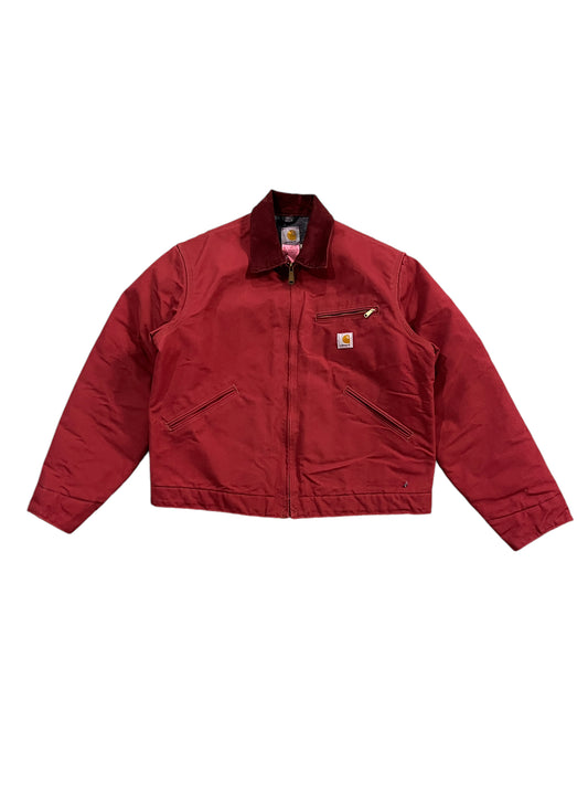 Vintage 1 of 1  Rework Carhartt Detroit Jacket Cherry Red