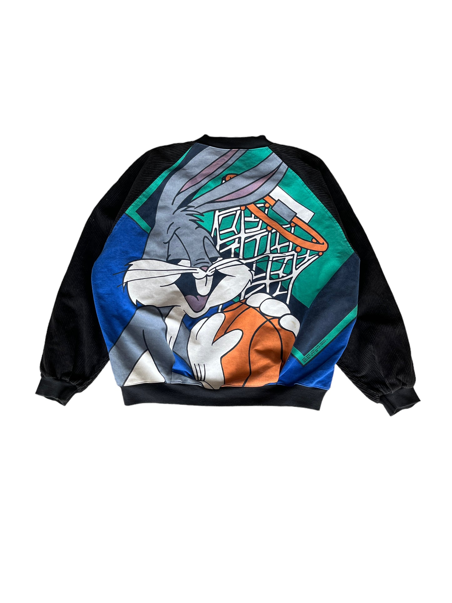 Vintage 90's Looney Tunes Bugs Bunny Athletics Bomber Jacket