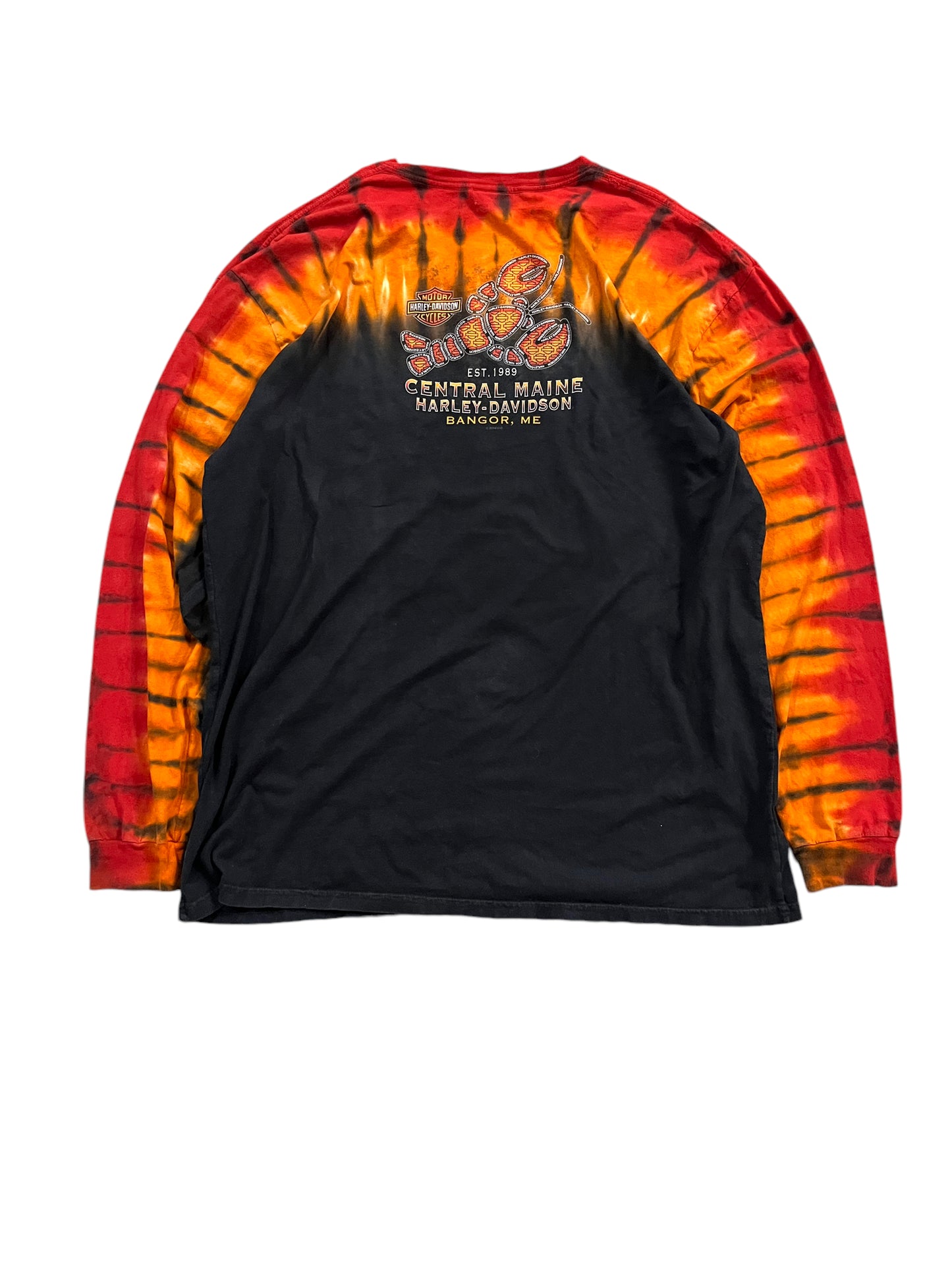 Y2k Harley Davidson Long Sleeves Tie Dye