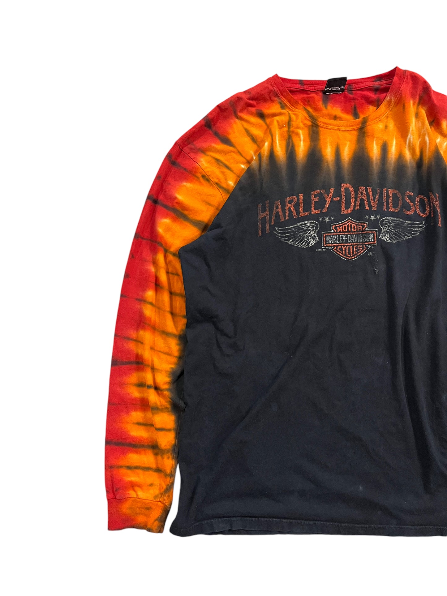 Y2k Harley Davidson Long Sleeves Tie Dye