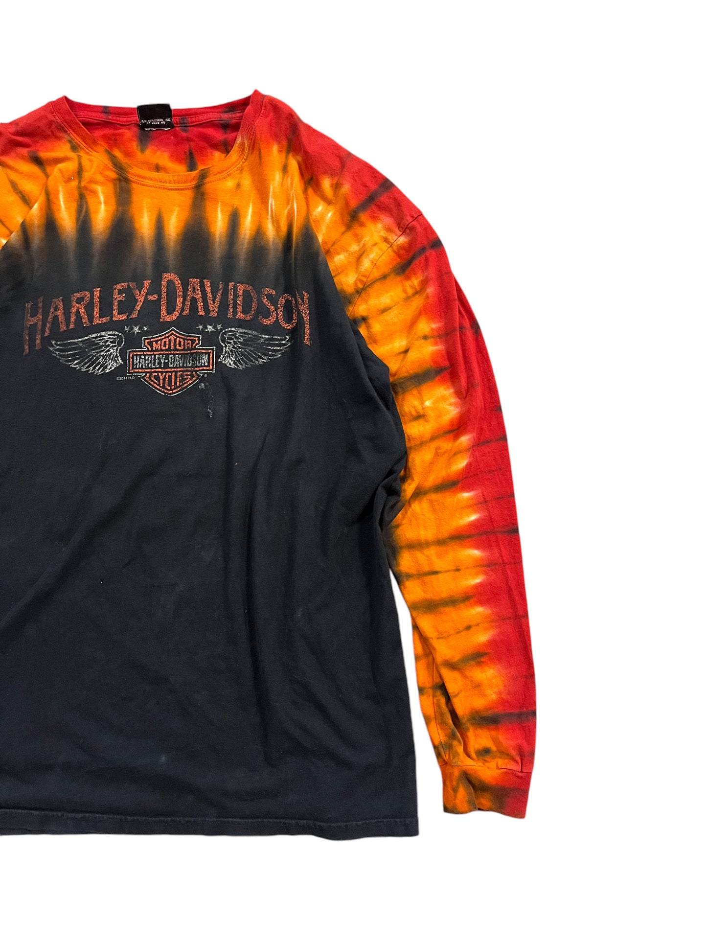 Y2k Harley Davidson Long Sleeves Tie Dye