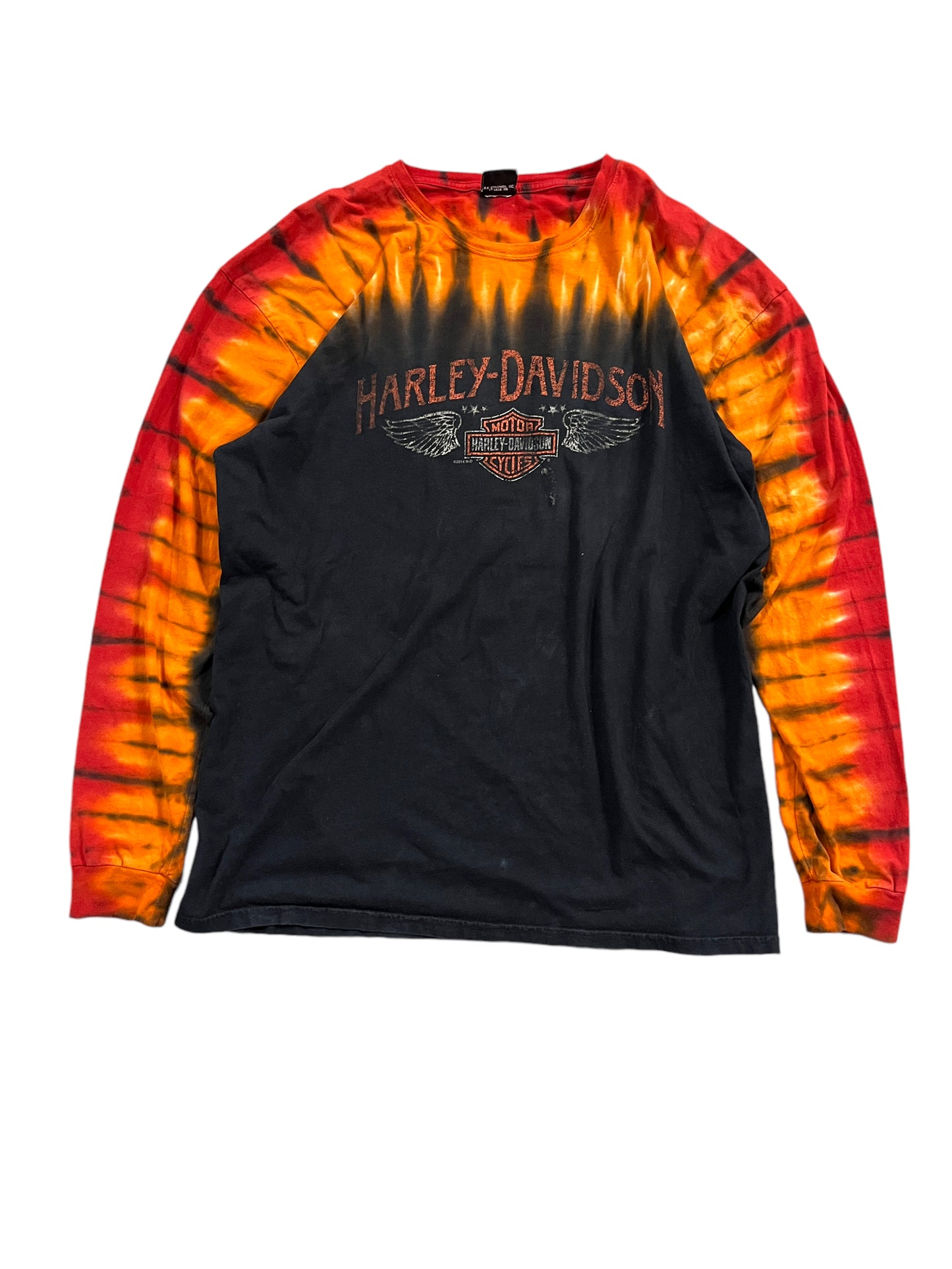 Y2k Harley Davidson Long Sleeves Tie Dye