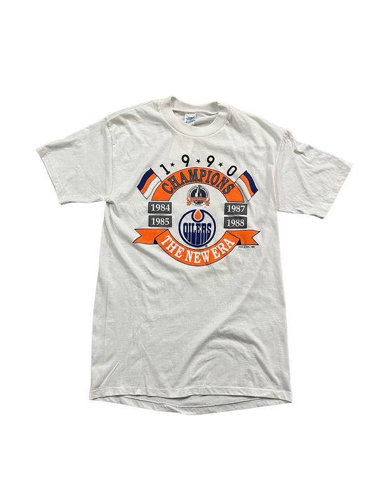 Vintage 90's Edmonton Oilers 1990 Stanley Cup Champions Tee