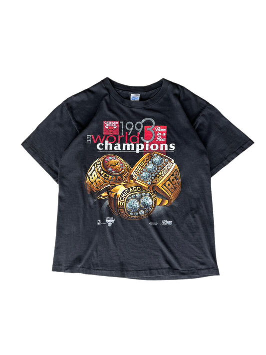 Vintage 90's Chicago Bulls Three Peat 1993 Champions Tee