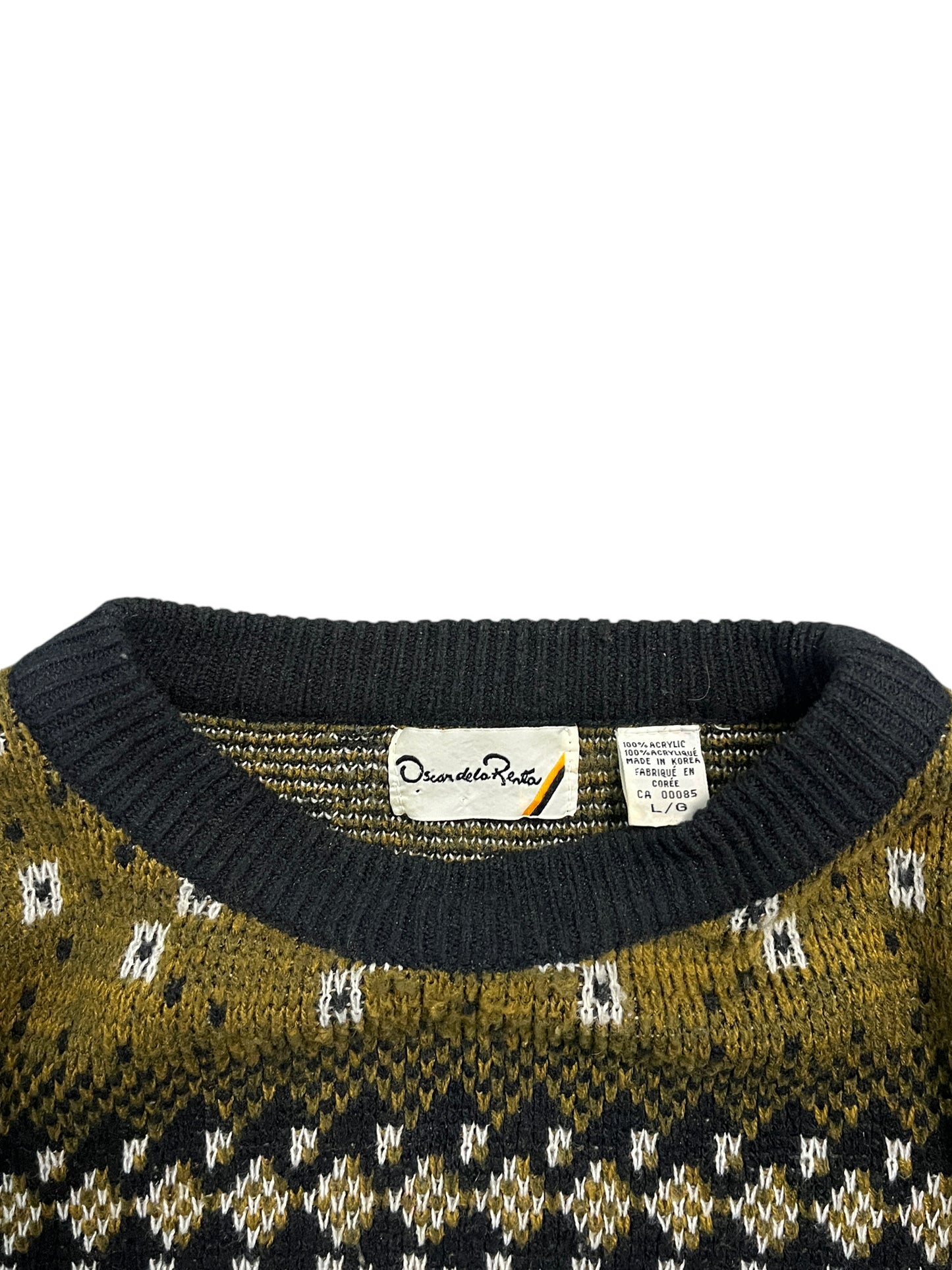 Vintage Oscar Delo Rento Knit Sweater