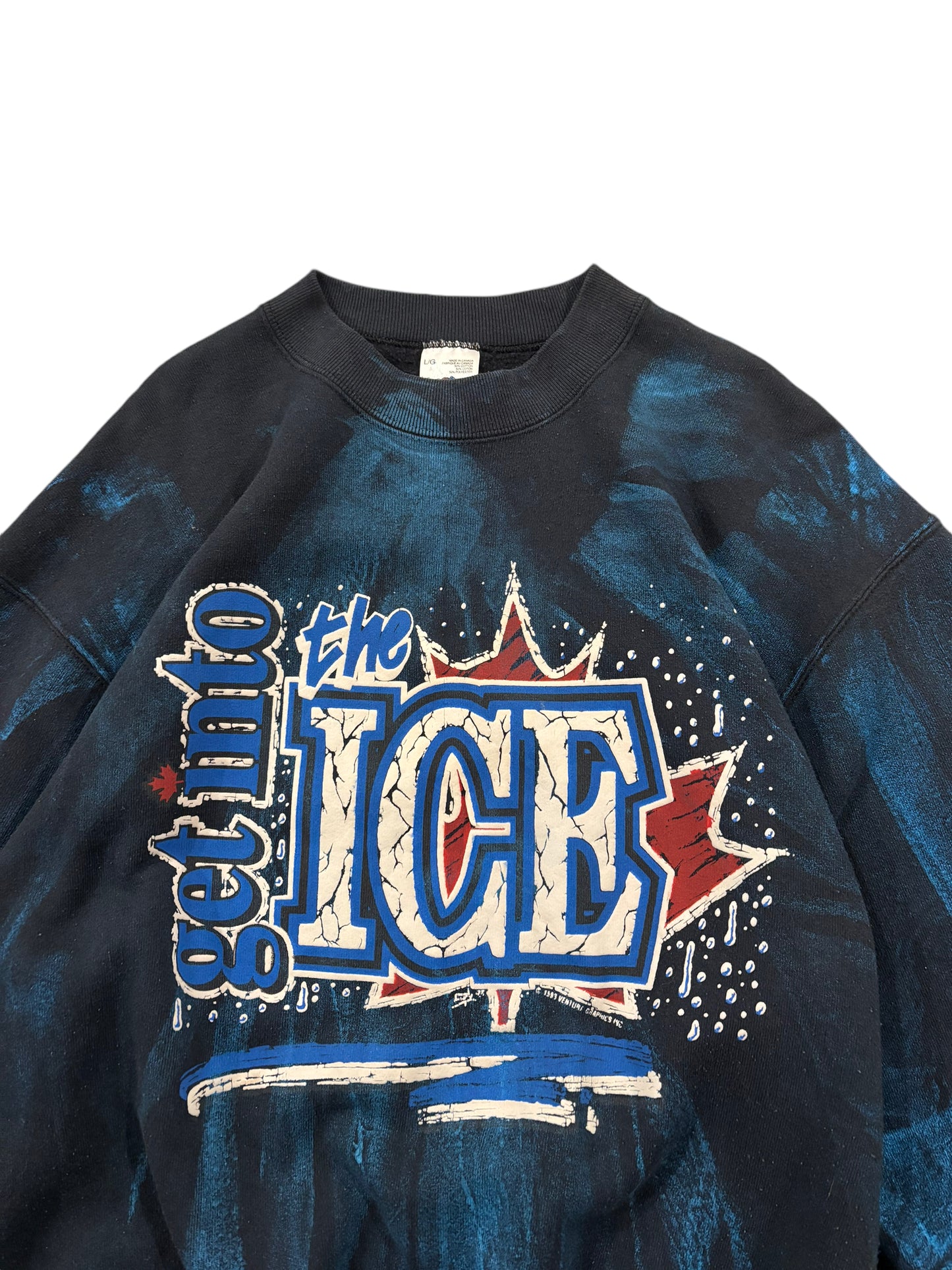 Vintage AOP "Get Into The Ice" Sweater