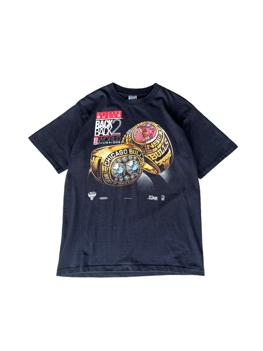 Vintage 90's Chicago Bulls Back To Back Champions Tee