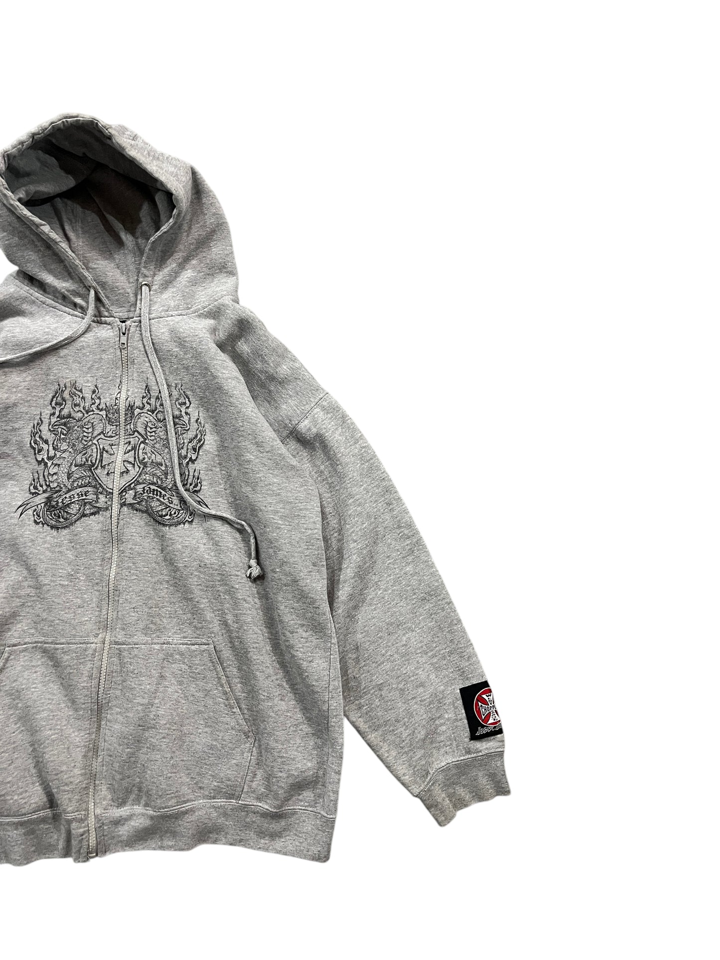 Vintage West Coast Choppers Full Zip Hoodie Grey