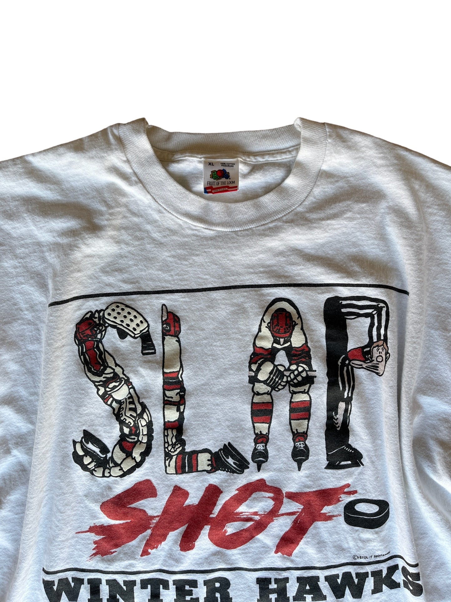 Vintage Slap Shot Winter Hawks Tee