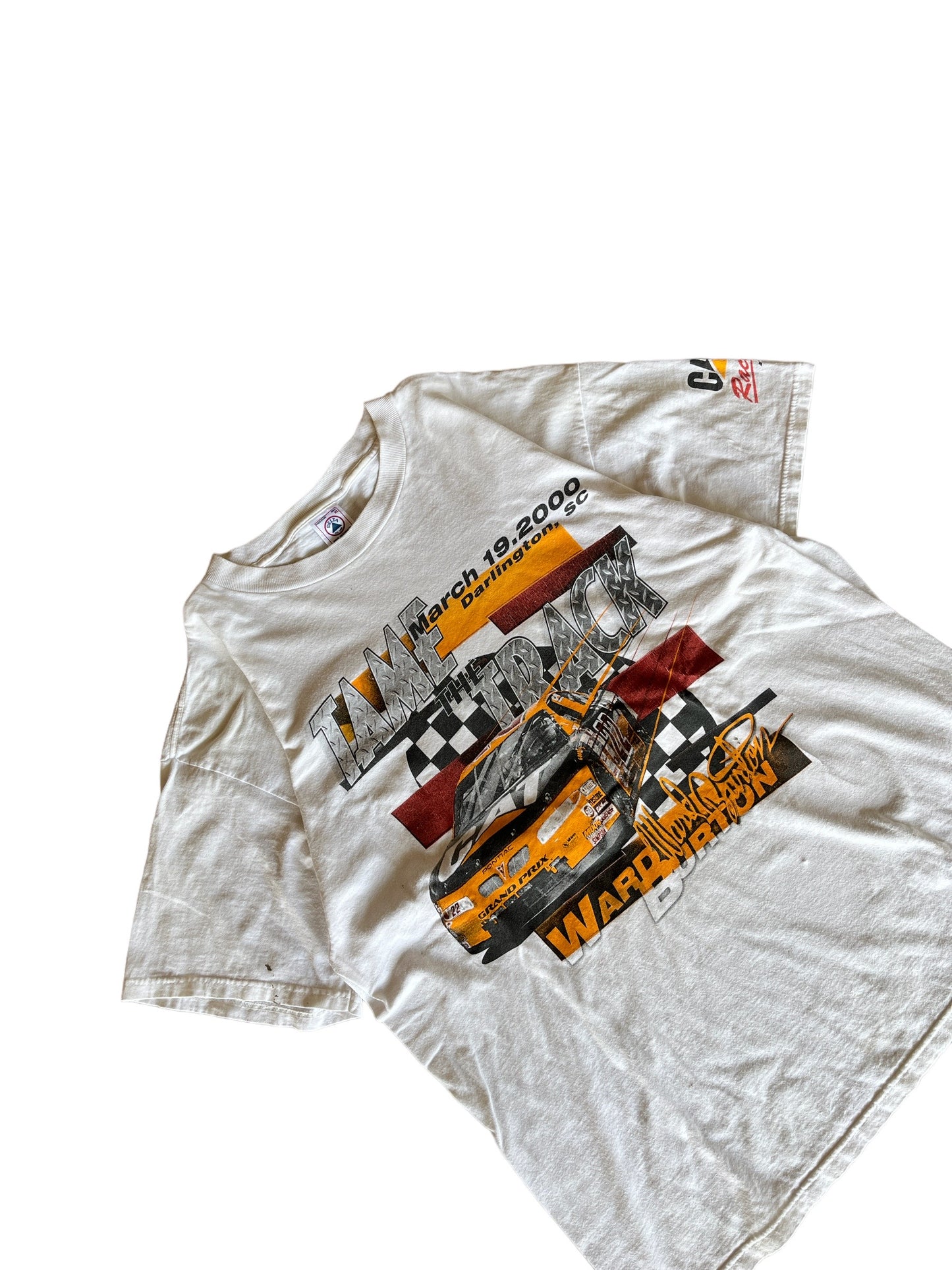 Vintage Y2k 2000 Ward Burton "Time Track" Race Tee