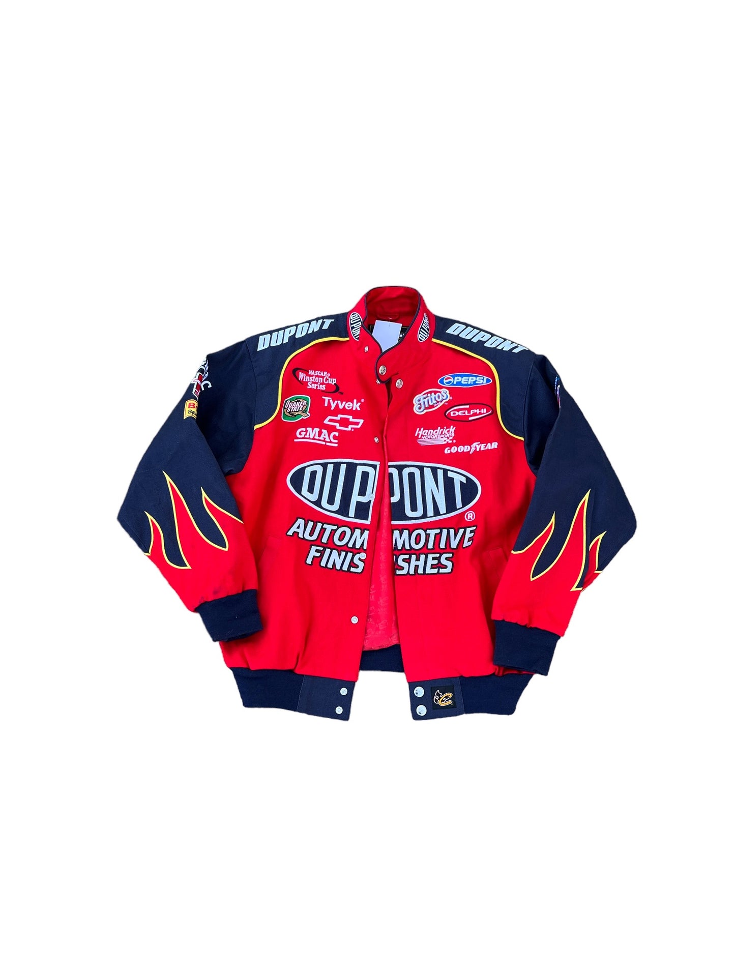 Vintage NASCAR Dupont Jeff Gordon Flames Race Jacket