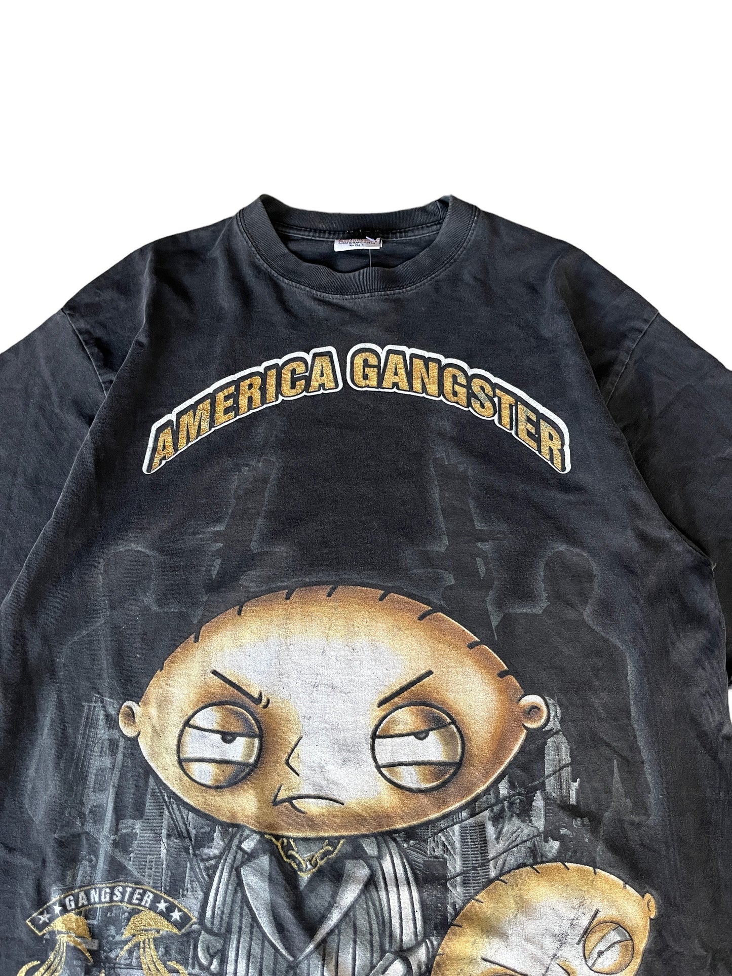 Rare Vintage Stewie Parody "America Gangster" Tee