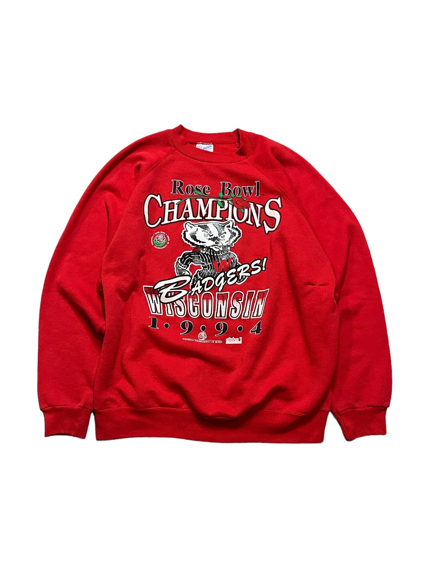 Vintage 90's Wisconsin Rose Bowl Champions Sweater