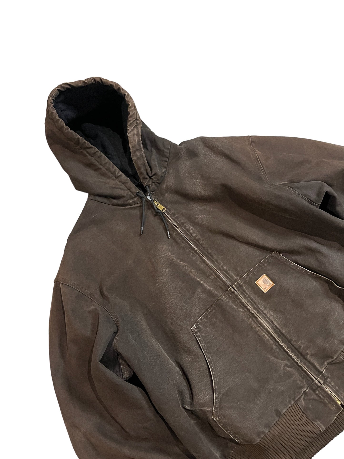 Vintage Carhartt Work Zip Up Jacket Brown