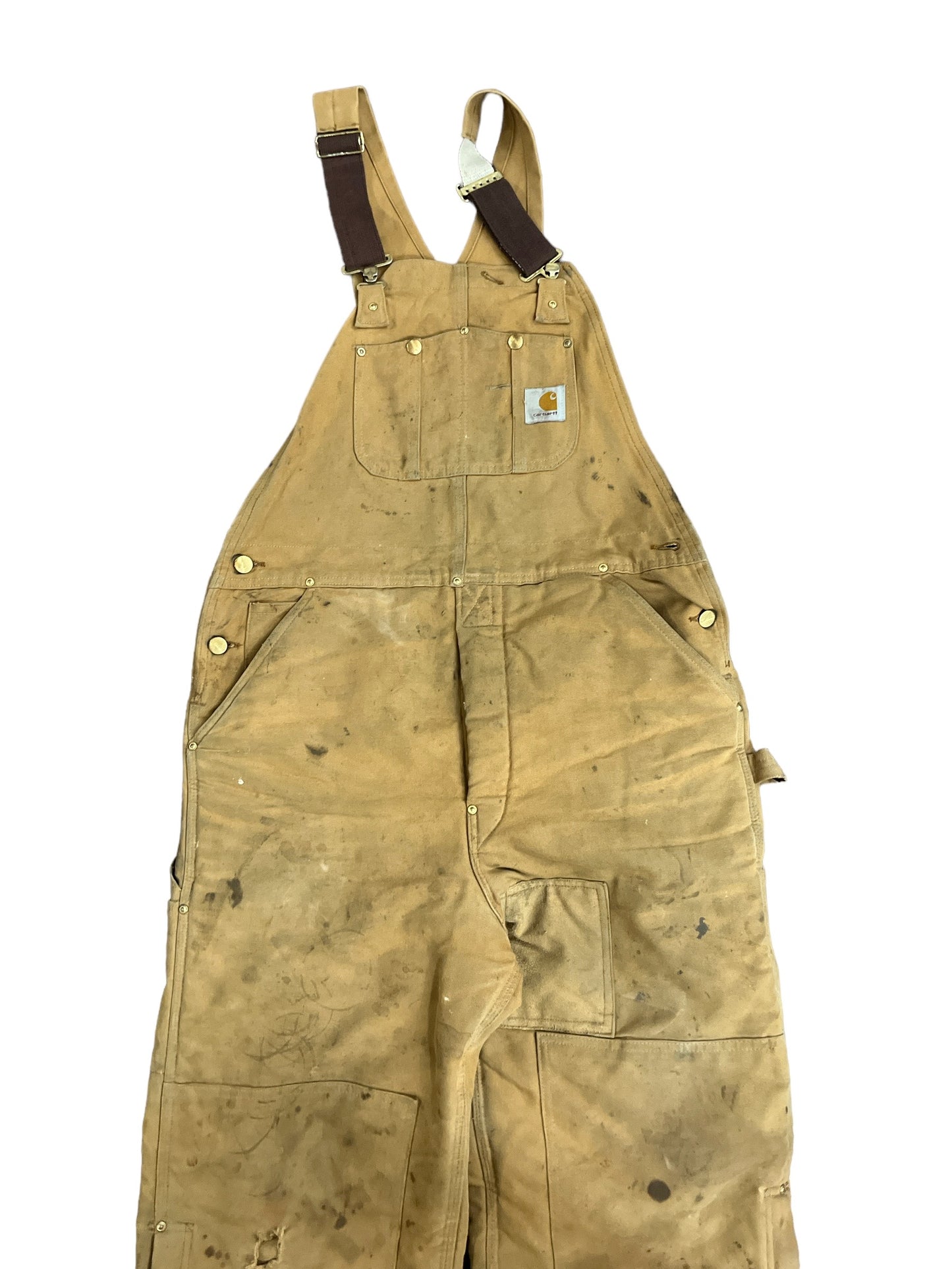 Vintage Carhartt Double Knee Overalls Beige