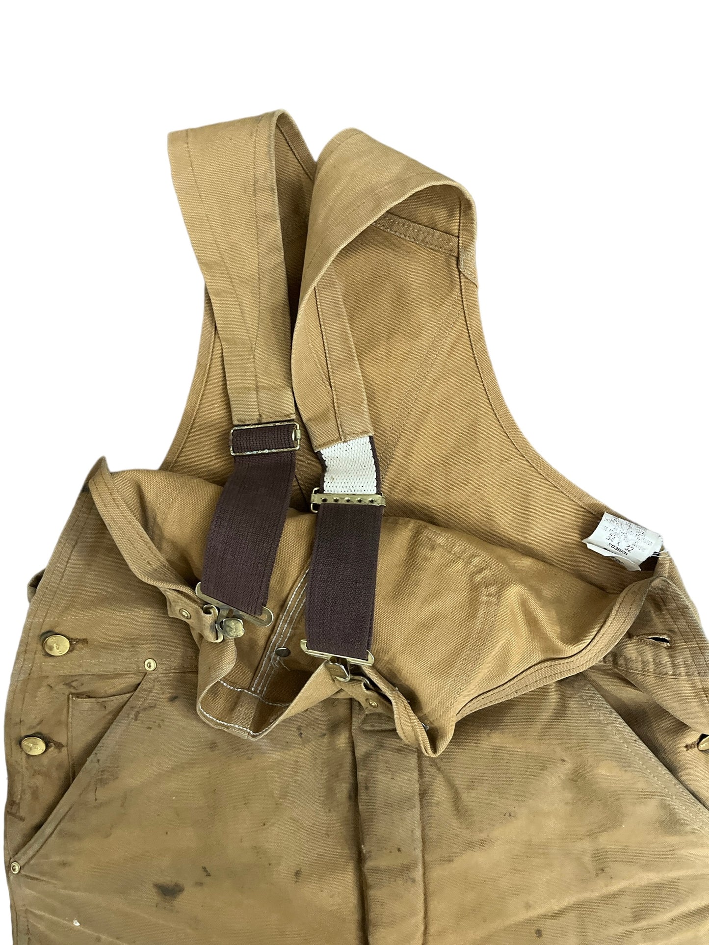 Vintage Carhartt Double Knee Overalls Beige