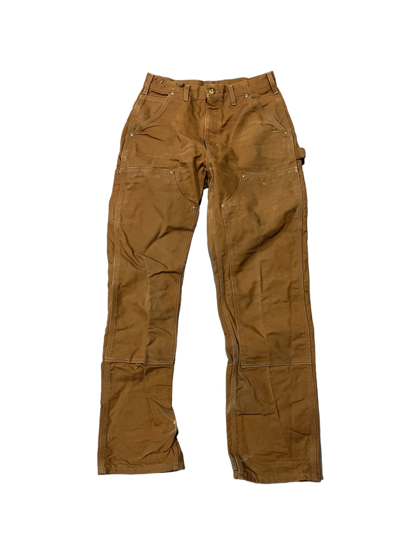 Vintage Carhartt Double Knee Canvas Pants Caramel Brown