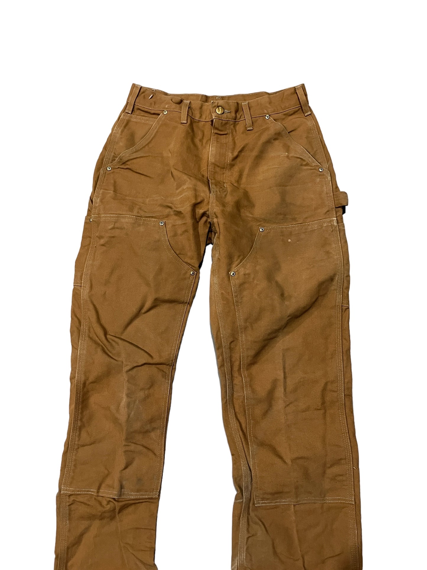 Vintage Carhartt Double Knee Canvas Pants Caramel Brown