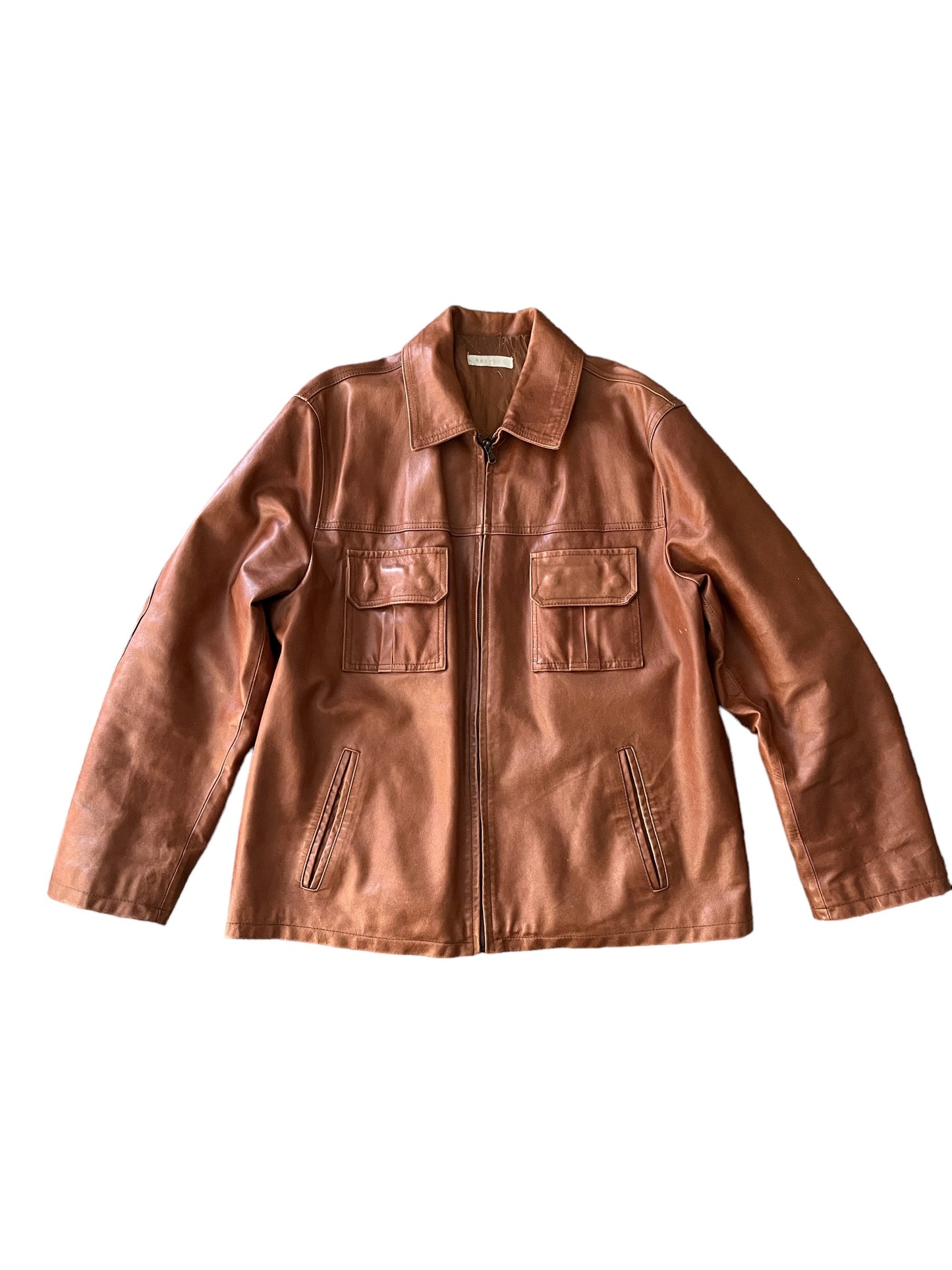 Vintage "Hetrend" Leather Jacket Brown