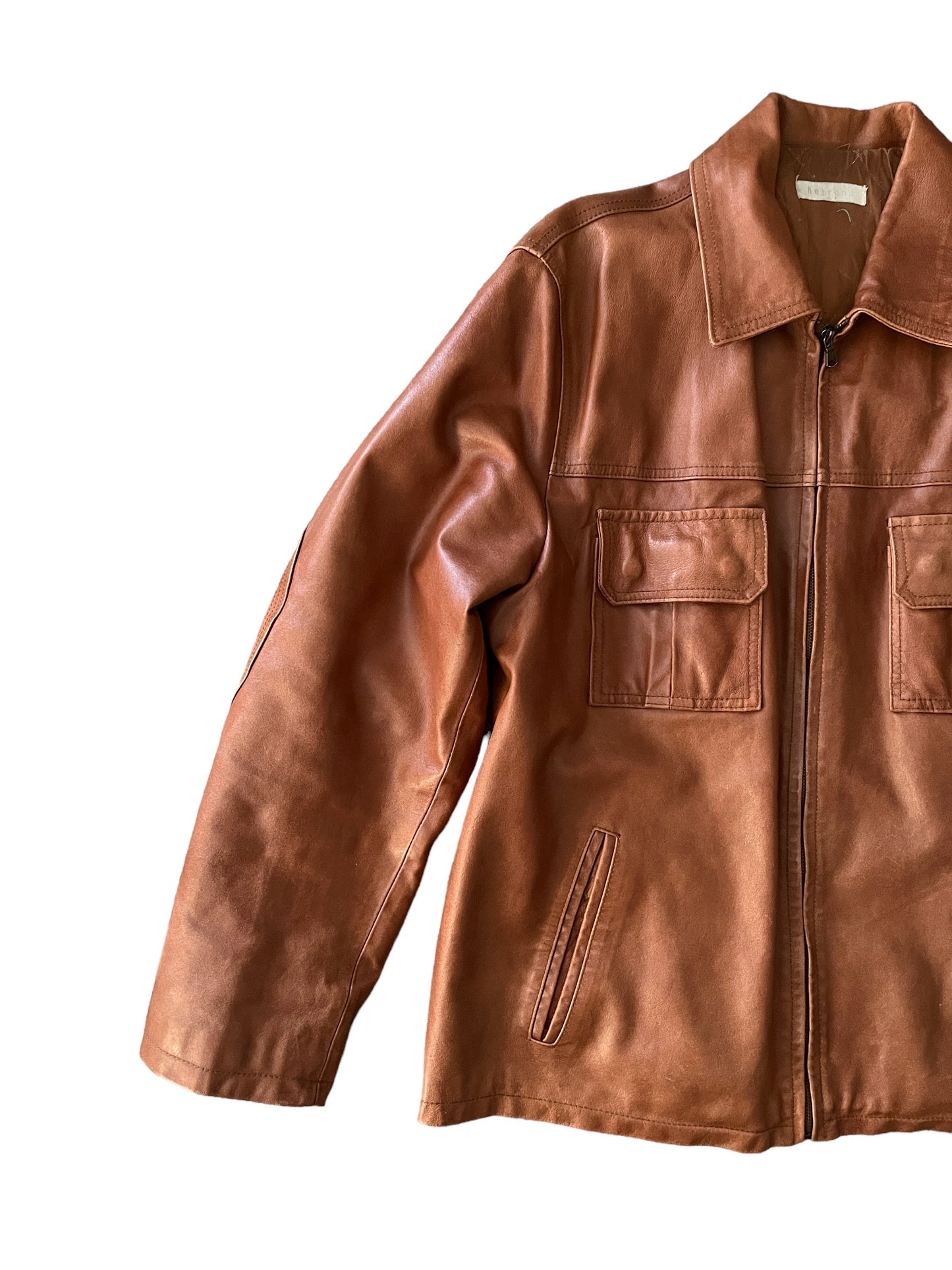 Vintage "Hetrend" Leather Jacket Brown