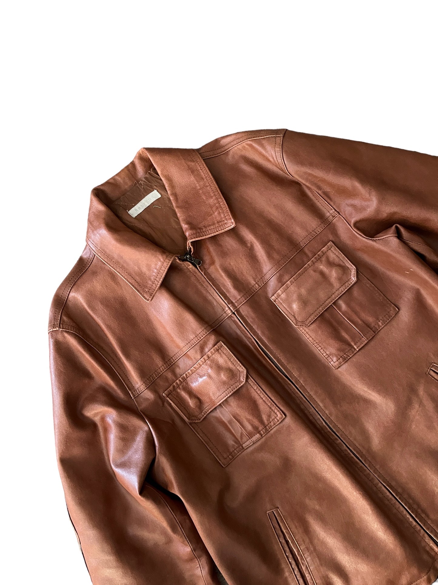 Vintage "Hetrend" Leather Jacket Brown