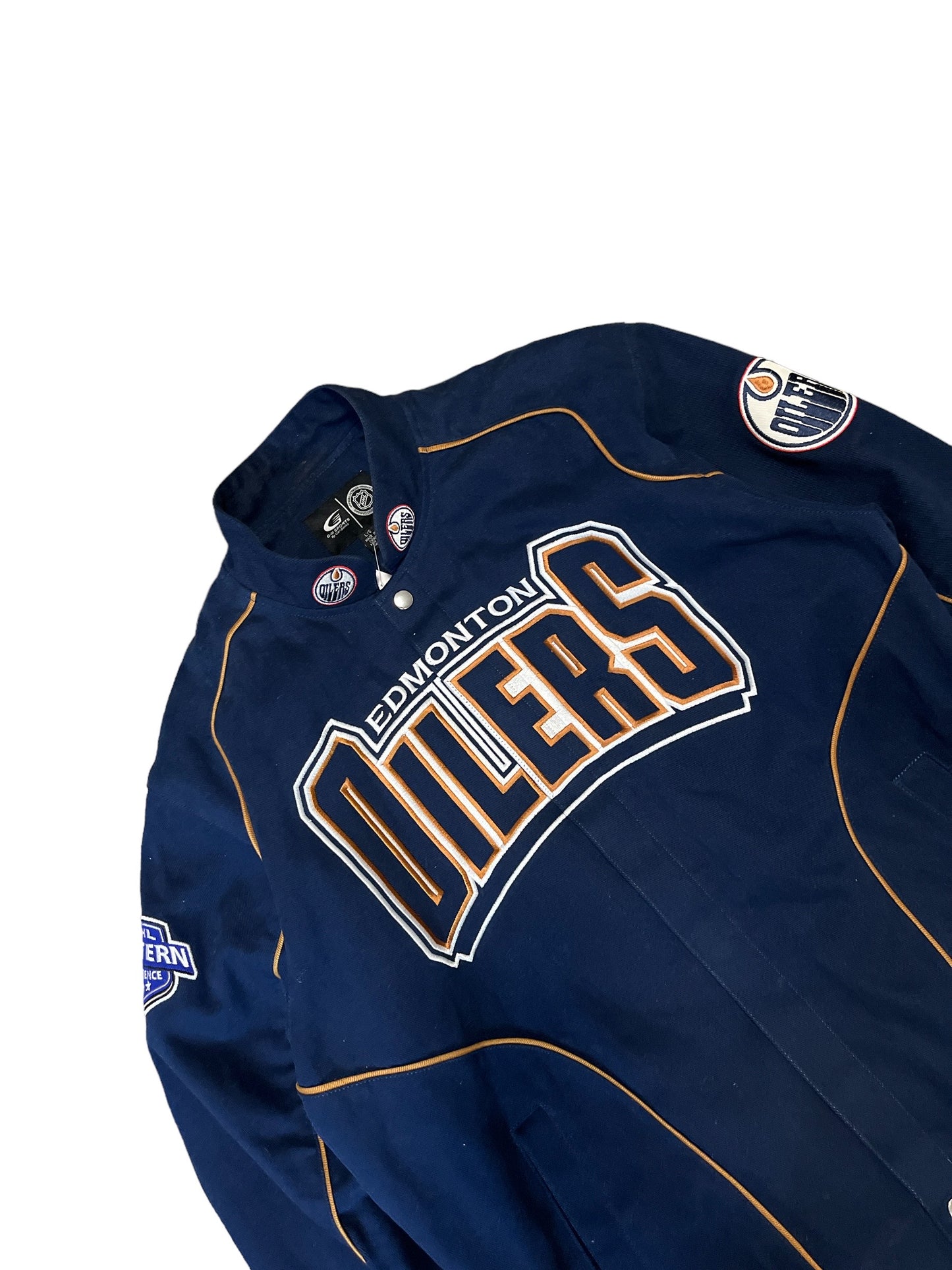 Super Rare NHL G-III Sports Edmonton Oilers Racing Jacket