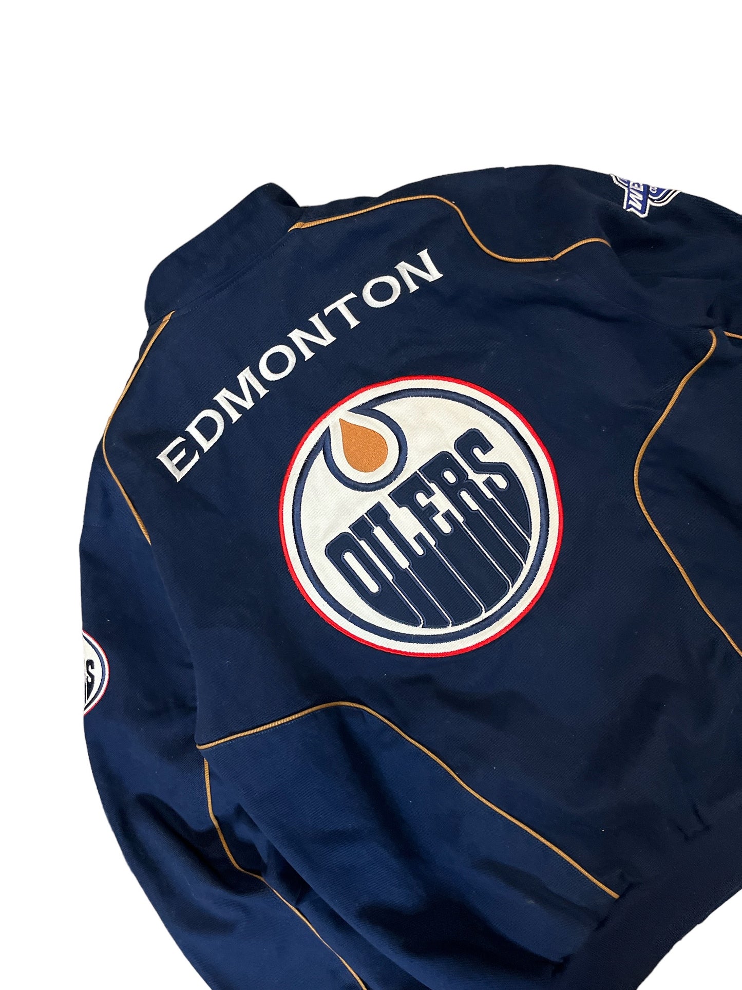 Super Rare NHL G-III Sports Edmonton Oilers Racing Jacket