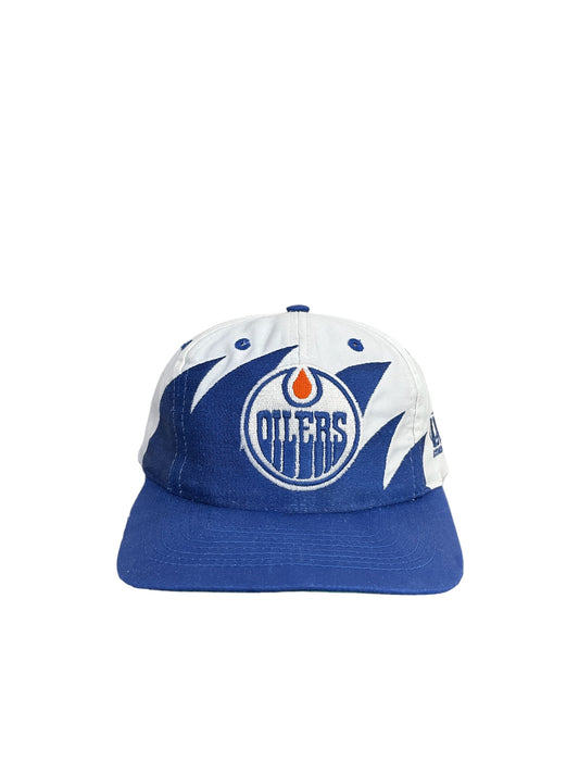 Vintage Logo Athletic Sharktooth Edmonton Oilers Snapback