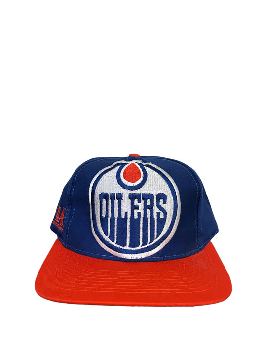 Vintage Logo Athletic Big Logo Edmonton Oilers Snapback