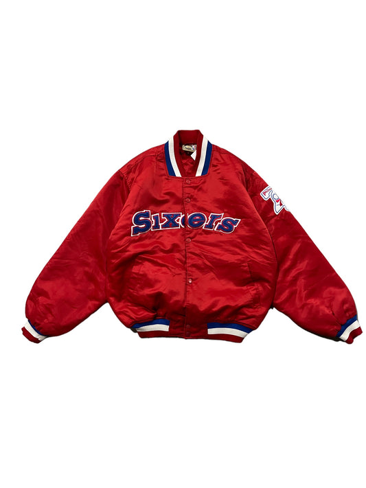 Vintage Hardwood Classics Philadelphia 76ers Satin Jacket