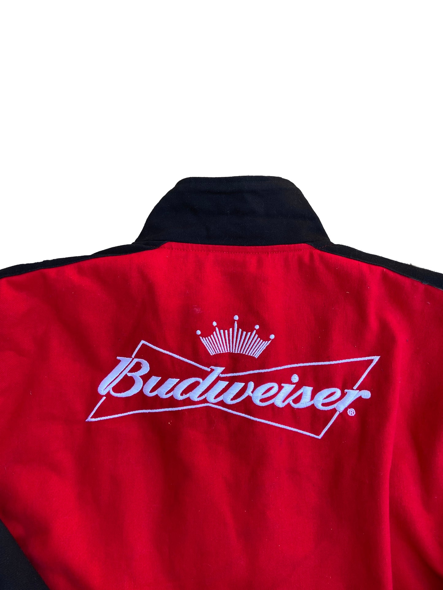 Vintage Nascar Dale Earnhardt Jr. Budweiser Race Jacket Red