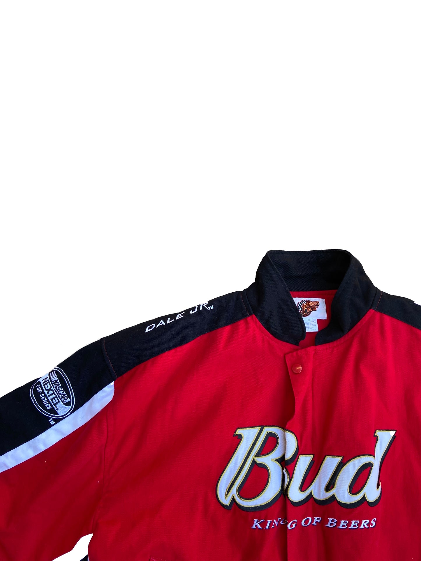 Vintage Nascar Dale Earnhardt Jr. Budweiser Race Jacket Red