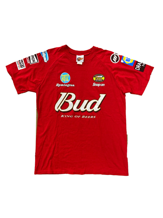 Vintage 90's Nascar "Bud King Of Beers" Tee Red